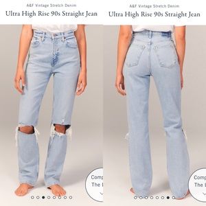Abercrombie & Fitch Ultra High Rise 90s Straight Jean
Size 31/12R